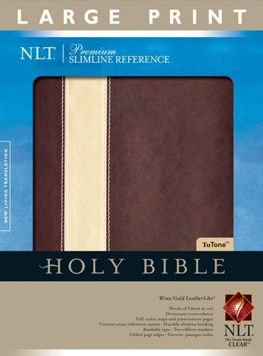 Premium Slimline Reference Bible NLT, Large Print, TuTone