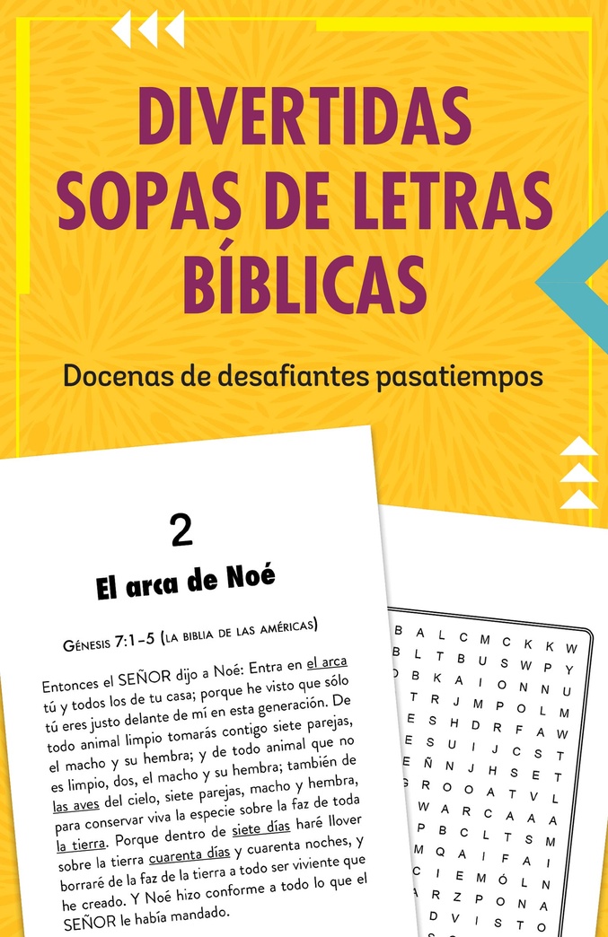 Divertidas sopas de letras bíblicas (Spanish Edition)