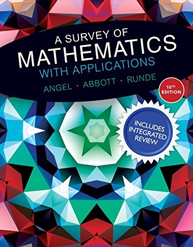 A Survey of Mathematics with Applications with Integrated Review and Worksheets Plus MyLab Math -- Access Card Package