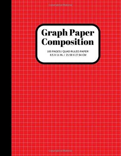 Graph Paper Composition Notebook: Grid Paper Notebook, Quad Ruled, 100 Sheets (Large, 8.5 x 11) (Graph Paper Notebooks)