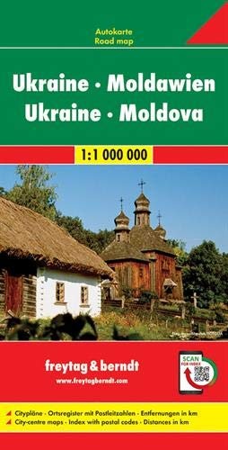 Ukraine - Moldavia Road Map (English, French, Italian, German and Ukrainian Edition)