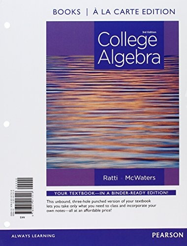 College Algebra, Books a la Carte Edition (3rd Edition)