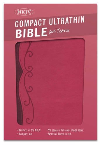 NKJV Compact Ultrathin Bible for Teens, Fuchsia LeatherTouch