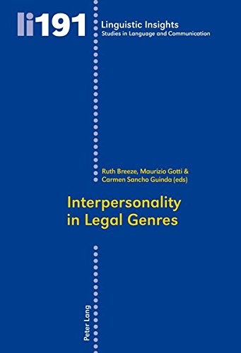 Interpersonality in Legal Genres (Linguistic Insights)