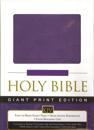 Holy Bible Giant Print KJV Grape Leathersoft (King James Version)