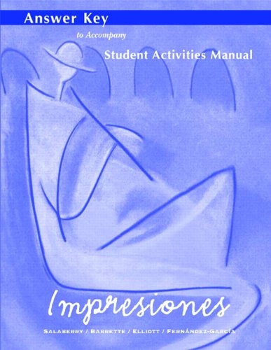 Impresiones Student Activities Manual (Spanish Edition)