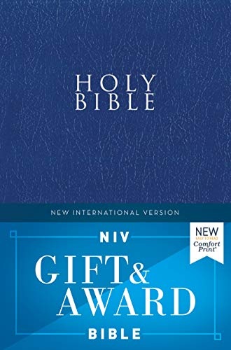 NIV, Gift and Award Bible, Leather-Look, Blue, Red Letter Edition, Comfort Print
