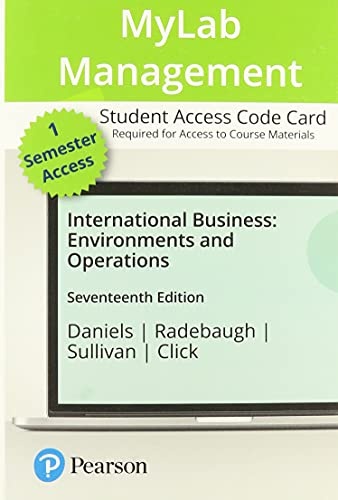 International Business -- MyLab Management with Pearson eText Access Code