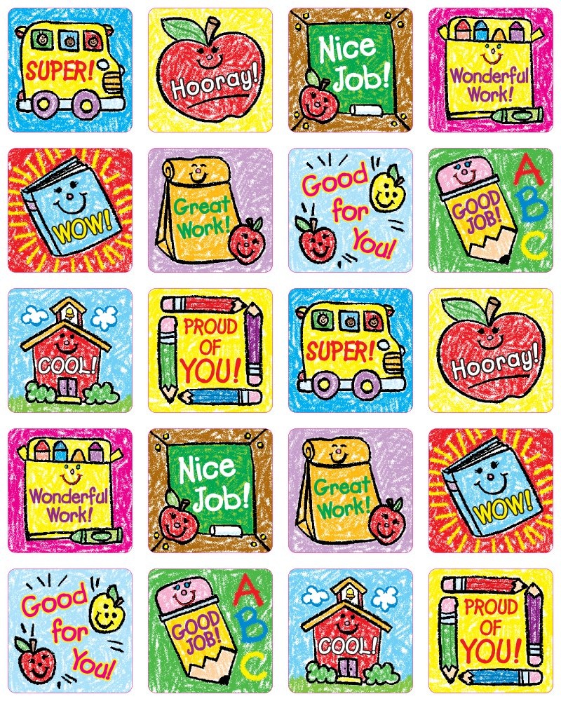 Carson Dellosa School Days: Kid-Drawn Motivational Stickers (0630)