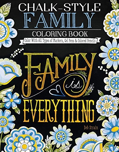 Chalk-Style Family Coloring Book