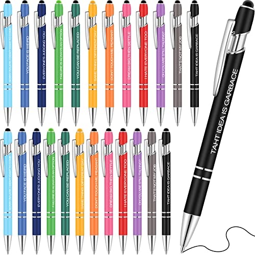 24 Pcs Snarky Office Pens Funny Ballpoint Pens Demotivational Pens Novelty  Office Supplies Quotes Rude Gifts Pens Vibrant Negative Passive Pens for  Classmates Colleagues, Black Ink, 12 Colors - Gersoniel - Stevens Books