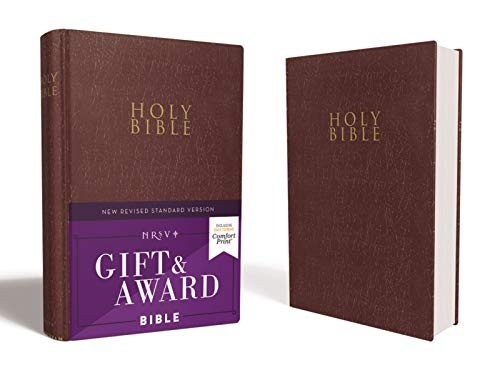 NRSV, Gift and Award Bible, Leather-Look, Burgundy, Comfort Print
