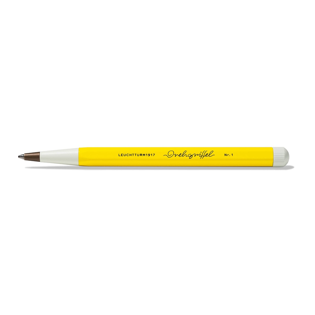 LEUCHTTURM1917 Drehgriffel Writing Pen (Lemon) - Ballpoint Pen with Royal Blue Ink Included