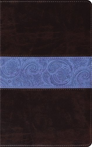 ESV Thinline Bible (TruTone, Chocolate/Blue, Paisley Band)