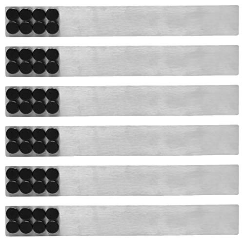 Tongass (6 Pieces) Steel Metal Strips with Adhesive Backing to Hold Magnets - 2 x 15