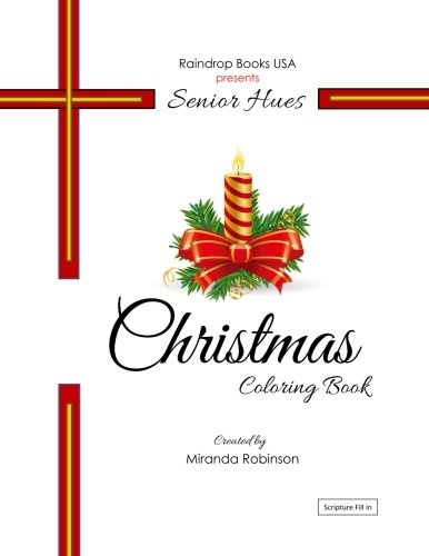Senior Hues: Christmas Coloring Book (Scripture Fill In)