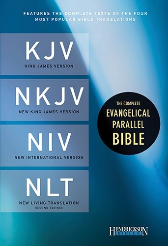 The Complete Evangelical Parallel Bible: King James Version, New King James Version, New International Version, New Living Translation, Black, Bonded Leather