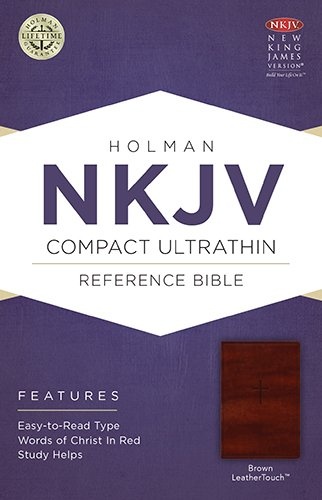NKJV Compact Ultrathin Bible, Brown LeatherTouch