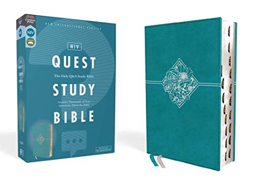 NIV, Quest Study Bible, Leathersoft, Blue, Indexed, Comfort Print