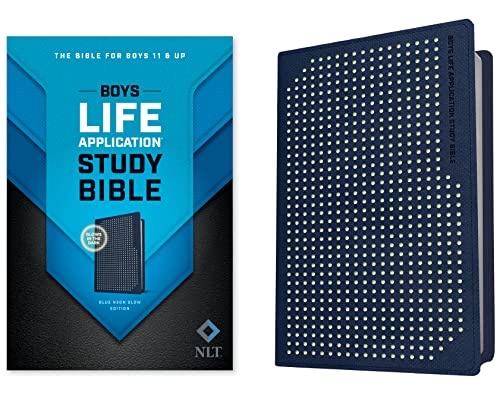 NLT Boys Life Application Study Bible, Tutone (Leatherlike, Blue/Neon/Glow)