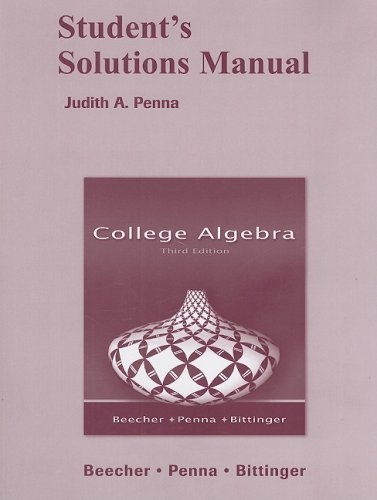 College Algebra (Student's Solutions Manual )