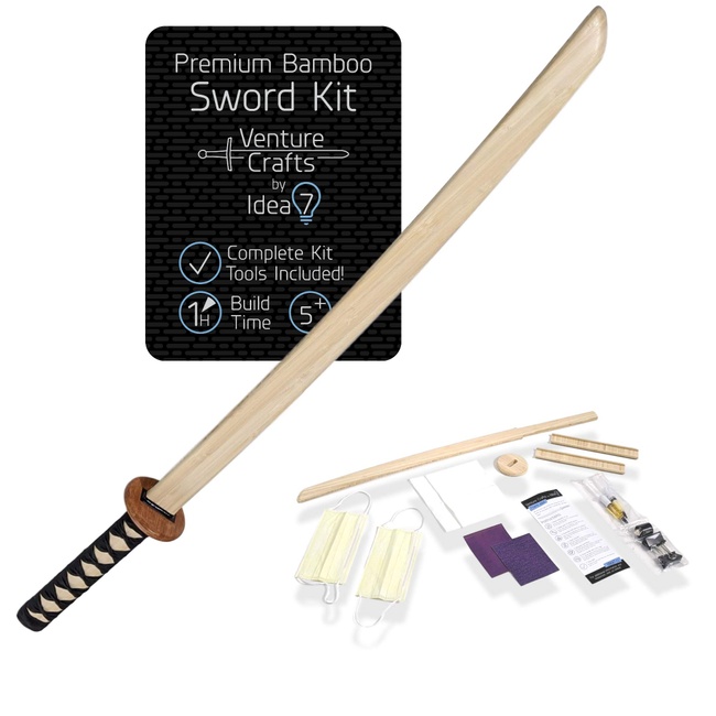 IDEA 7 Premium Bamboo Katana Kit - Fun Craft Project - Build a Durable Katana That Will Last!