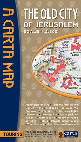 Old City of Jerusalem Map (Carta Map)