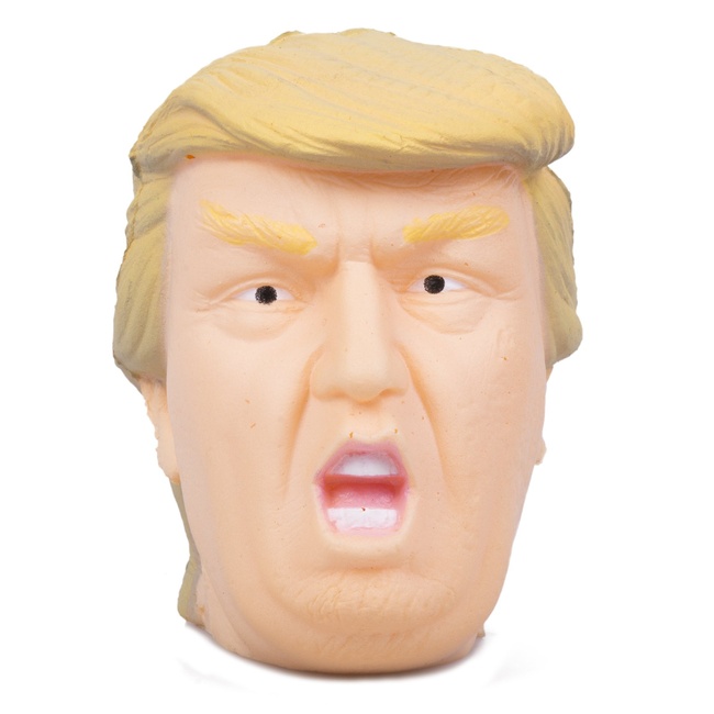 Play Visions Donald Trump Squash & Toss Political Head - Create All Kinds Of Facial Expressions By Squeezing Her Head! - Throw It With Your Friends Or Keep It On Your Desk As Funny Office Decor