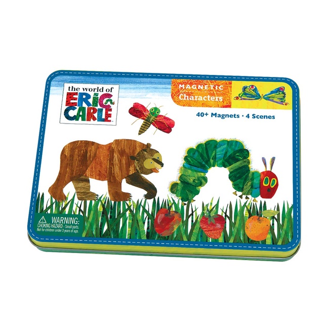 Mudpuppy Eric Carle The Very Hungry Caterpillar and Friends Magnetic Character Set– Ages 3+ - Magnetic Play Set with 4 Scenes, 40+ Magnets – Great for Travel, Quiet Time–Magnets Adhere to Tin Package