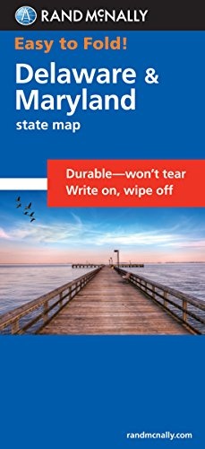 Rand McNally Easy To Fold: Delaware, Maryland (Laminated Fold Map) (Easyfinder S)