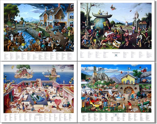 T. E. Breitenbach Complete Proverbidioms Series, Set of 4 Posters