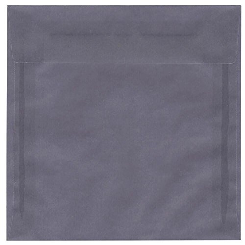 JAM PAPER 8 x 8 Square Translucent Vellum Invitation Envelopes - Wisteria Purple - 25/Pack