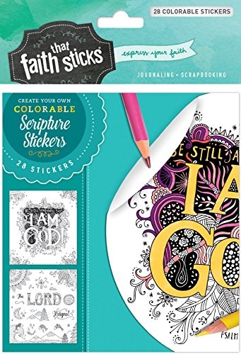 Psalm 46:10 Colorable Stickers (Faith That Sticks Stickers)