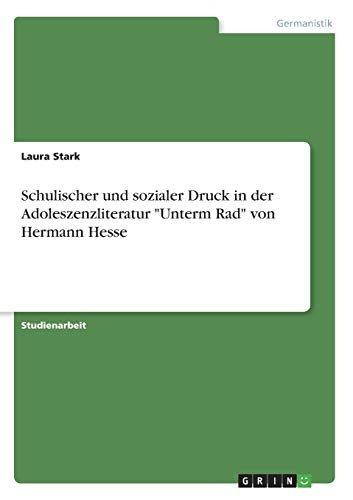 Schulischer und sozialer Druck in der Adoleszenzliteratur Unterm Rad von Hermann Hesse (German Edition)