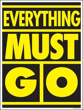 P15EMG Everything Must Go Window Sale Sign Posters Retail Business Store Signs (P15-22" x 28")