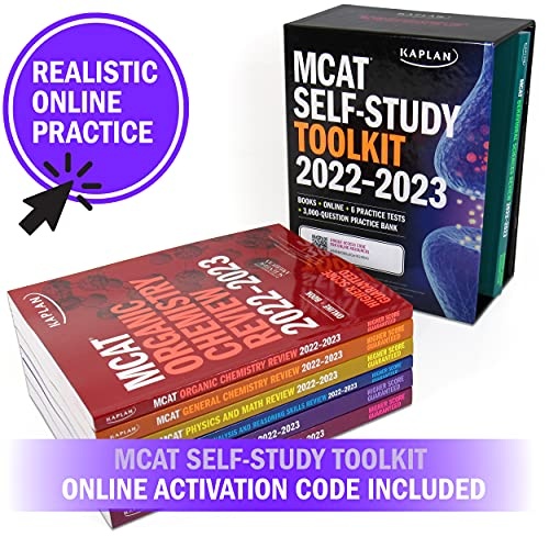 MCAT Self-Study Toolkit 2022-2023: Books + Online + 6 Practice Tests + 3,000-Question Practice Bank (Kaplan Test Prep)