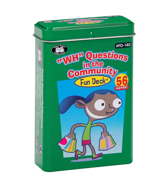 Super Duper Publications | "WH Questions in The Community Fun Deck Flash Cards | Who, What, Where, When, Why Basic and Personal Questions | Educational Learning Resource for Children