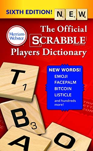 The Official SCRABBLE Players Dictionary, Sixth Ed. (Mass Market Paperback) 2018 Copyright, by Merriam-Webster