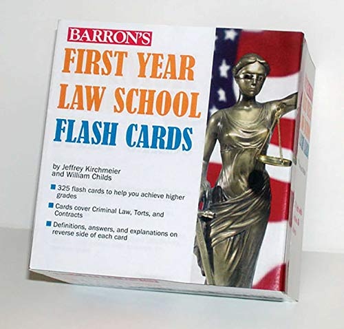 First Year Law School Flash Cards: 350 Cards with Questions & Answers (Barron's Test Prep)