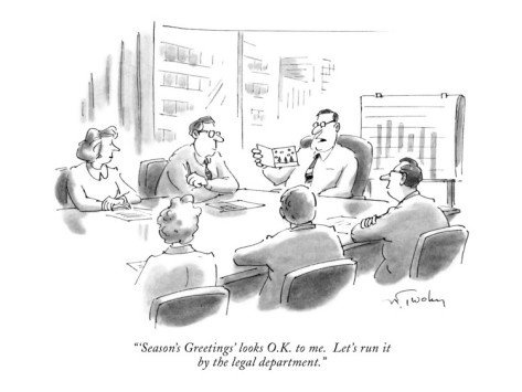 The New Yorker "Season's Greetings' Looks OK To Me" Holiday Cartoon Cards 8pk