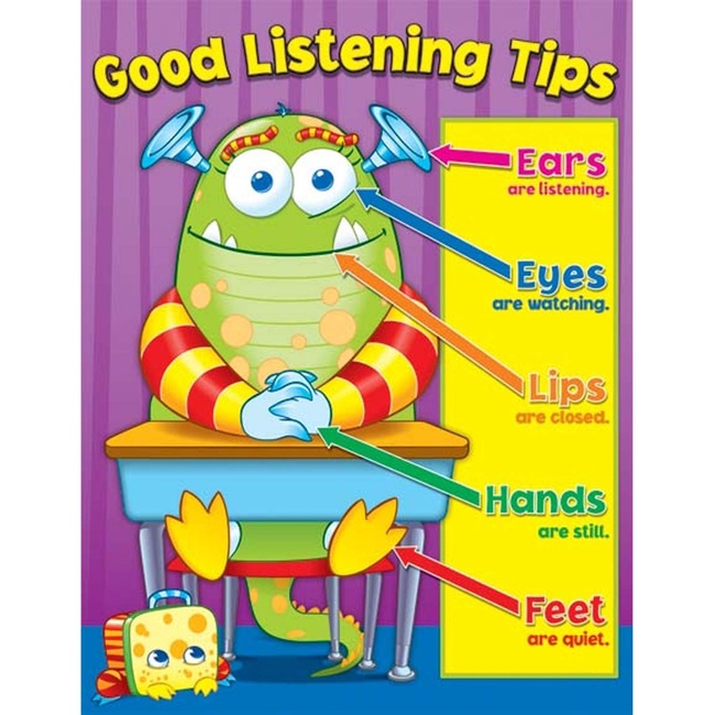 Carson Dellosa Good Listening Tips Chart (114079)