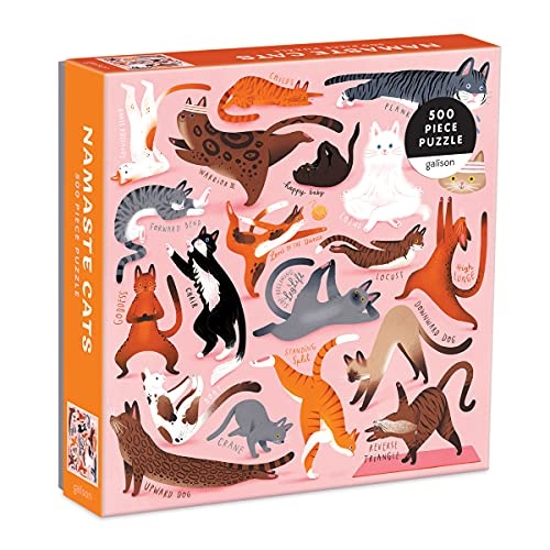 Galison Namaste Cats 500 Piece Puzzle