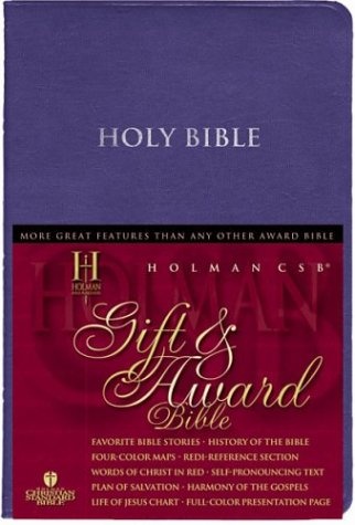 HCSB Gift & Award Bible, Blue Imitation Leather