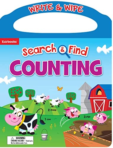 Search & Find: Counting-Search for Monsters, Animals, Dinosaurs and More While Learning to Count-Erasable Marker Included! (Write & Wipe Carry-Along)
