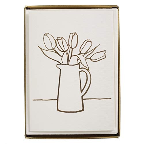 Graphique Boxed Cards, Simple Floral – Includes 16 Cards with Matching Envelopes and Storage Box, Cute Stationery Made on Durable Cardstock, Cards Measure 4” x 5.625