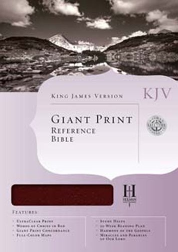 KJV Giant Print Reference Bible, Charcoal LeatherTouch