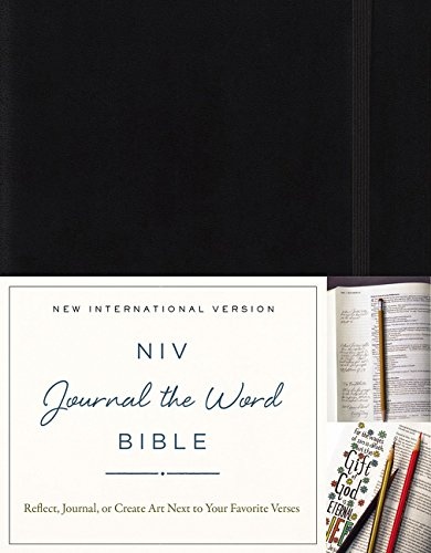 NIV, Journal the Word Bible, Hardcover, Black: Reflect, Journal, or Create Art Next to Your Favorite Verses
