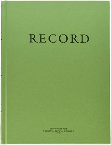 2X Green Military Log Books, Record Books, Memorandum Books, 8 X 10-1/2 Green Log Book NSN 7530-00-222-3525 by AbilityOne