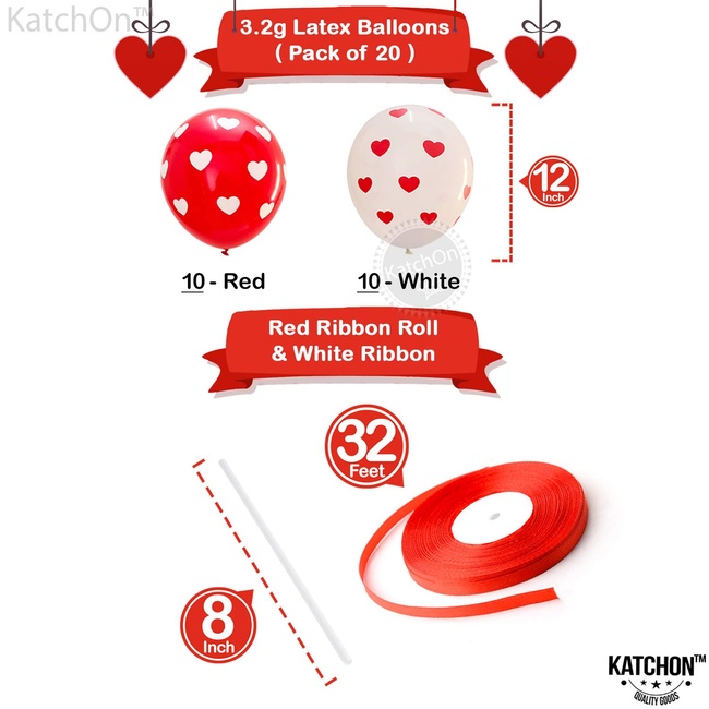  KatchOn, Red Rose Petals for Romantic Night - Pack of