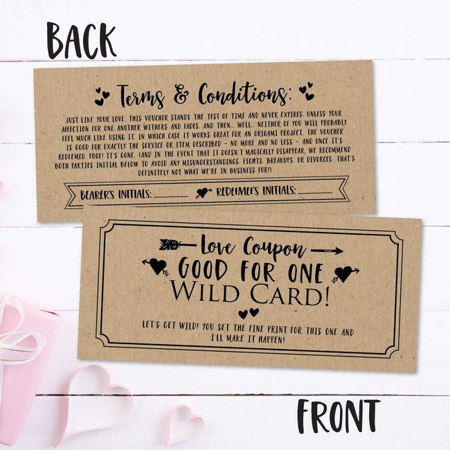 The Holiday Aisle® Hearts Good for One Love Funny Romantic Coupons
